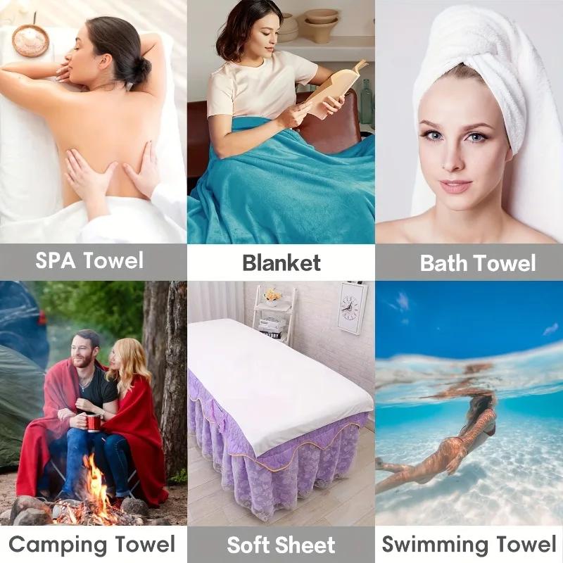 120X200cm Extra Large Thick Bath Towel Microfiber Super Absorbent Quick Dry For Adults Men Women Home Bath Spa Gym Travel Use