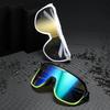 Non-polarized One Piece Shape Polarized Sunglasses Men Sports Shield Glasses Oversized Reduce Windage Designed Frame