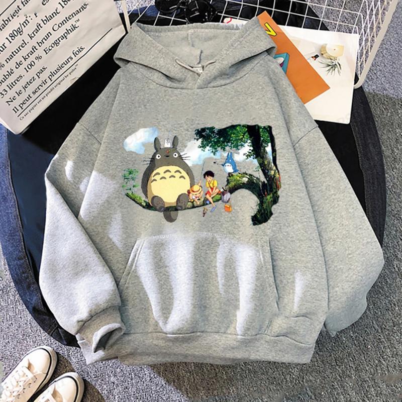 Japanese Anime Totoro Hoodie Unisex Fashion Hoodie Women Sweats Spirited Away Hoodies Boy Coats Graphics Unisex's Hoodie Sweatshirt