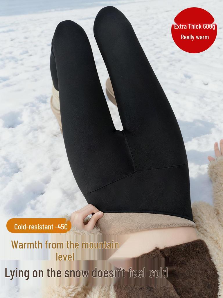 Women's Fleece-Lined High-Waisted Yoga Pants: Plus Size, Butt Lifting, Tummy Control, Body Shaping, Perfect for Autumn and Winter.