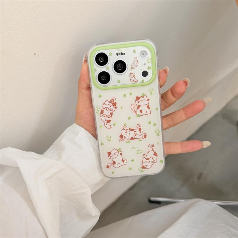 

Fresh Green Floral iPhone 17/16 Pro Max/15 Pro Cat Phone Case - Premium Quality iPhone 17 Pro