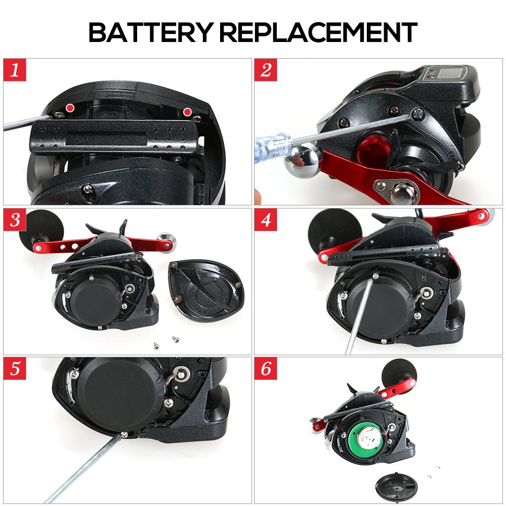 6.3:1 13+1BB Fishing Reel Left / Right Hand Low Profile Line Counter Fishing Tackle Gear with Digital Display Carretilha Pesca