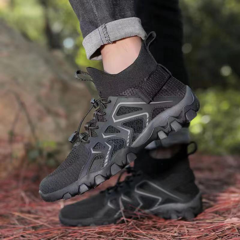 Men's Quick-Dry Lightweight High-Top Hiking Shoes, Breathable Mesh, Non-Slip Water Shoes