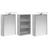 Bathroom Cabinet Set 3 Pcs 126 X 16 X 62.5 Cm Engineered Wood