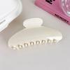 UXSL French Solid Color Temperament Semicircle Large Hair Claw Women Elegant Hair Clip Shark Clip Lady Barrette Hair Accessories
