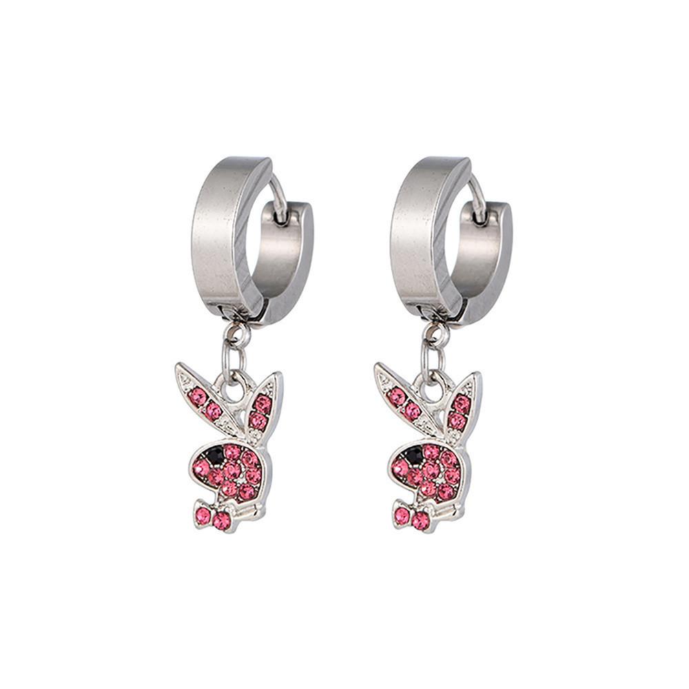 Trendy Creative And Alloy Bunny Clipon Earrings Adorable Animal Design