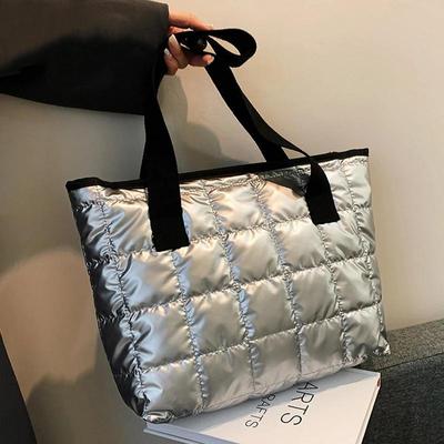Winter New Tote Bag For Women Space Cotton Handbag Large Capacity Shoulder Bag Fashion Cloth Bag Travel Big Down Bag