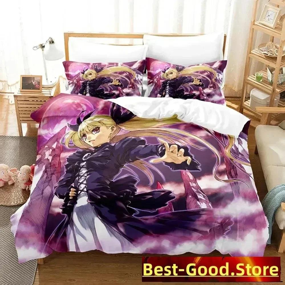 3D Anime Dance In The Vampire Bund Printed Bed Set Duvet Cover Pillowcase Bedding Set Bed Linen Sheet Quilt Full Queen King Size