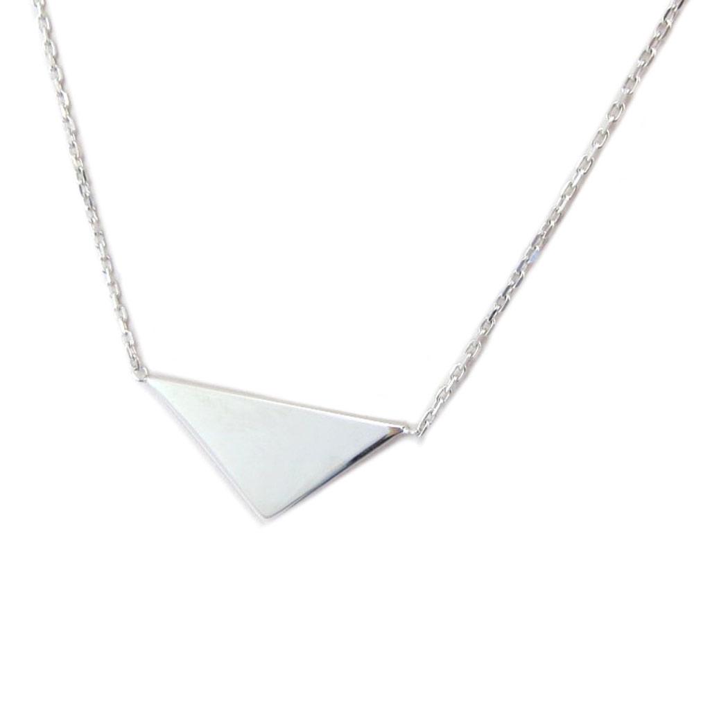 Les Trésors De Lily [P4369] - Silver 'Triangles' Necklace (rhodium-plated) - 45 Cm 25x12 Mm