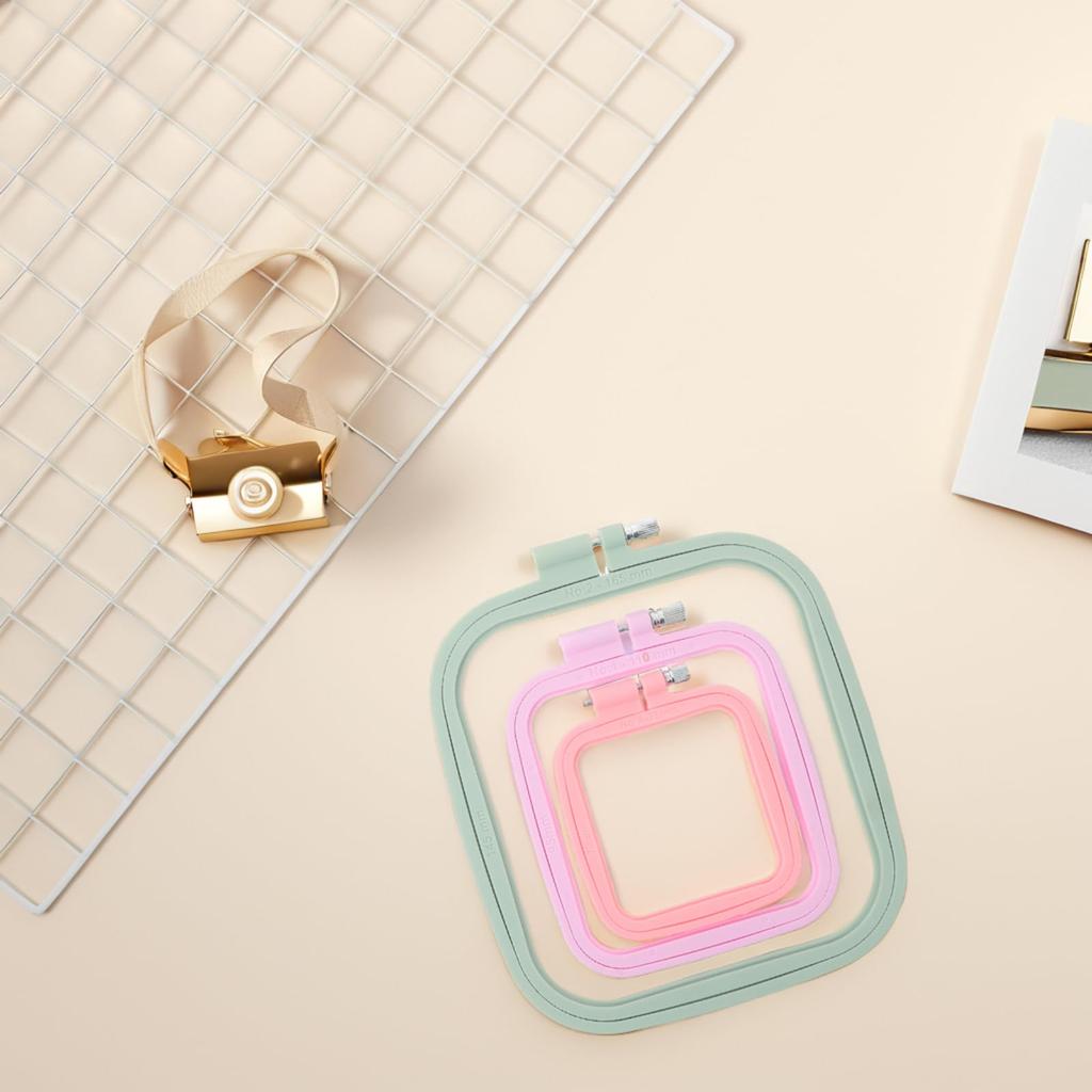 NUOBESTY 1 Set Cross Stitch Embroidery Punch Needle Spring Tension Embroidery Punch Embroidery Mini Embroidery Beech Wood Tabletop Embroidery Sewing