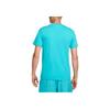 Nike Sportswear Logo Print Comfortable Versatile Crew Neck Short Sleeve T-Shirt Men Tops Blue FZ9996-345