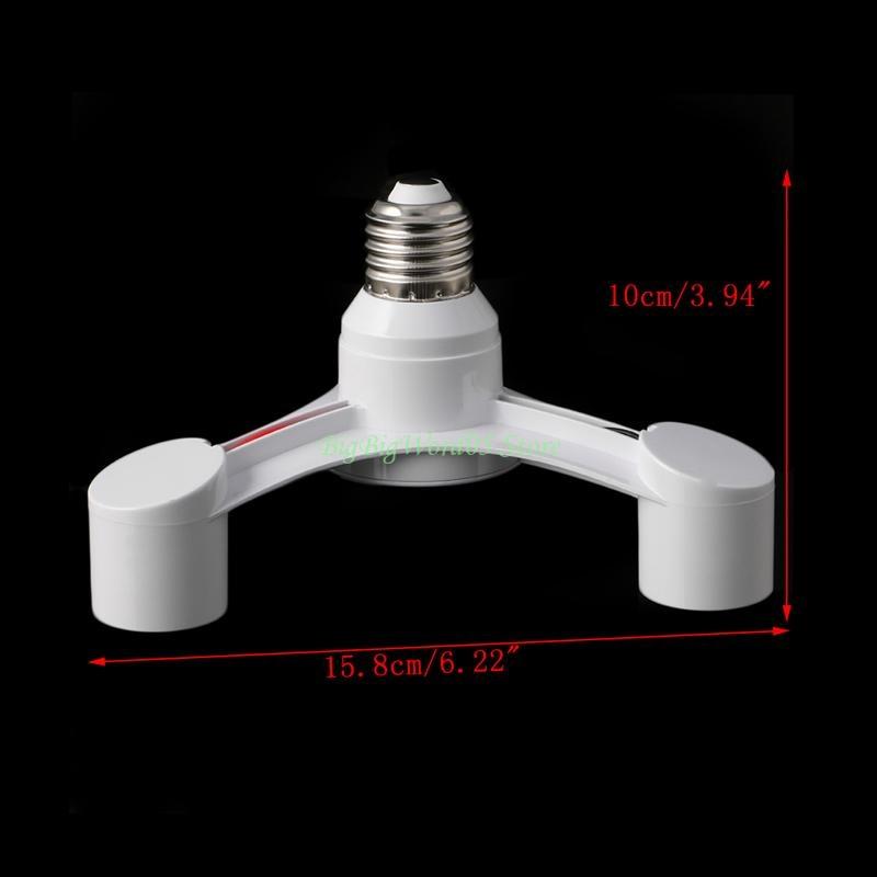 24TE E27 To Triple Lamp Holder Bulb Base Adapter Socket Converter Suitable for Light
