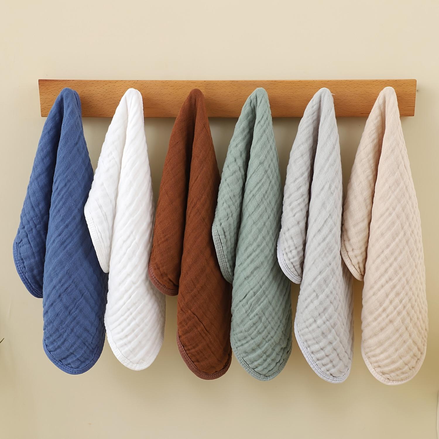 

Набор из 6 мягких впитывающих хлопковых полотенец, быстросохнущих, простых в уходе, для лица, спорта, пляжа, кемпинга, современный дизайн в клетку, синий, белый, коричневый, мятно-зеленый, бежевый, 6pcs Patterns Random