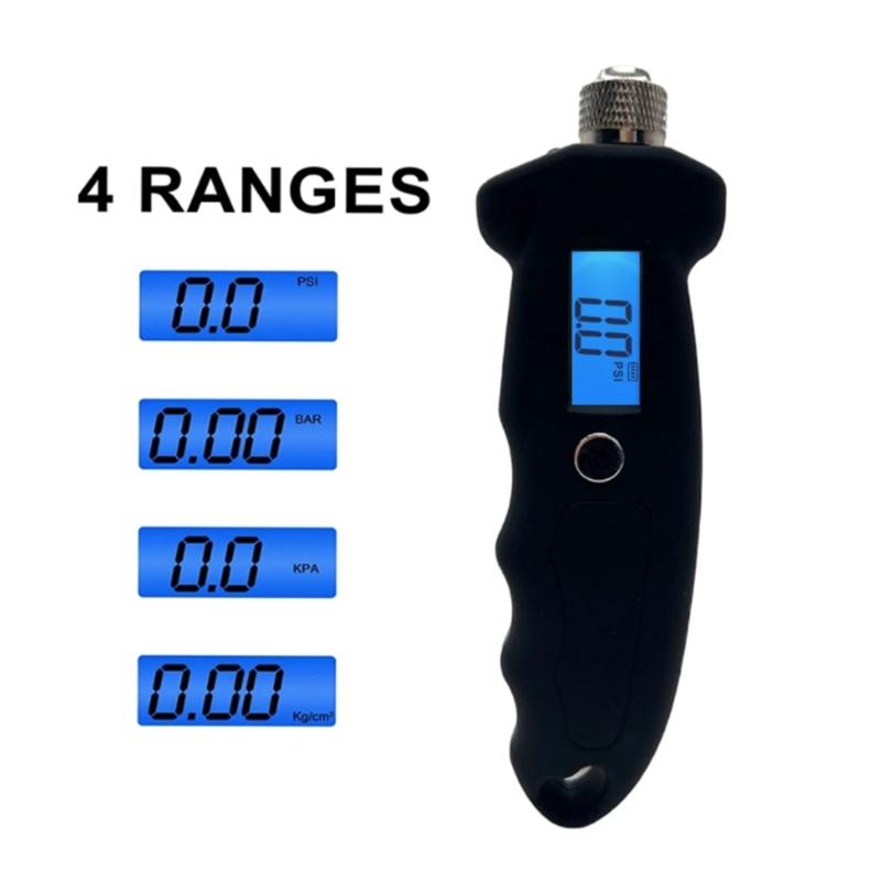 Digital Tire Pressure Gauge 250PSI Tire Pressure CheckerMonitor Universal for Car Truck Bike Tire with Backlit Portable