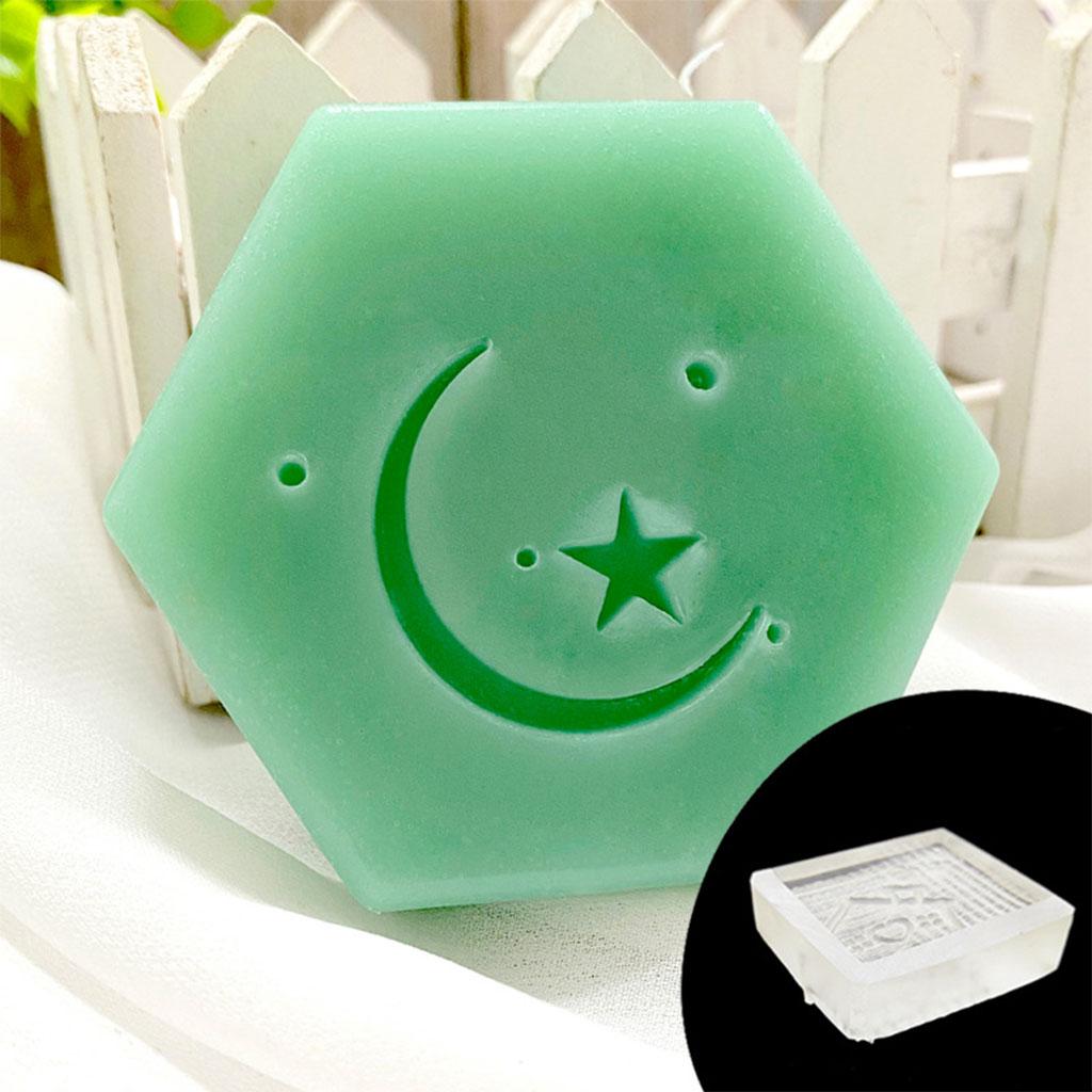 Eid Mubarak Transparent Soap Stamp Natural Soap Making Acrylic Chapter Stamper