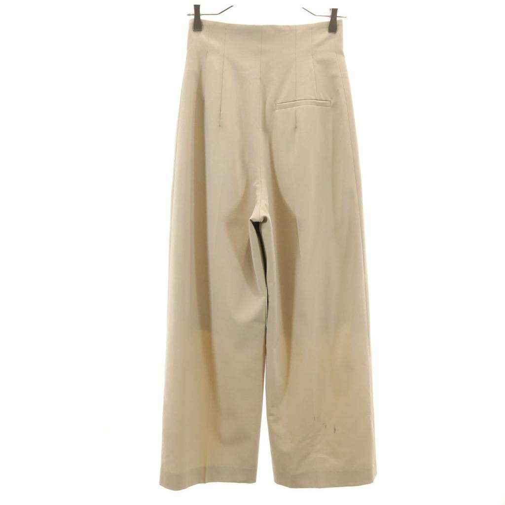 LE CIEL LEU Made In Japan Wool Blend High Waist Wide Pants 34 Beige Women Used