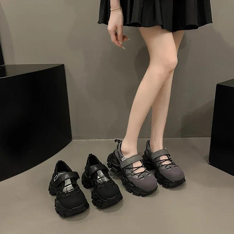 fashion 2024 Hot Sale Shoes Female Elastic Band Women's Vulcanize Shoes Autumn Breathable Mesh Mixed Colors Platform Casual Sports Shoes