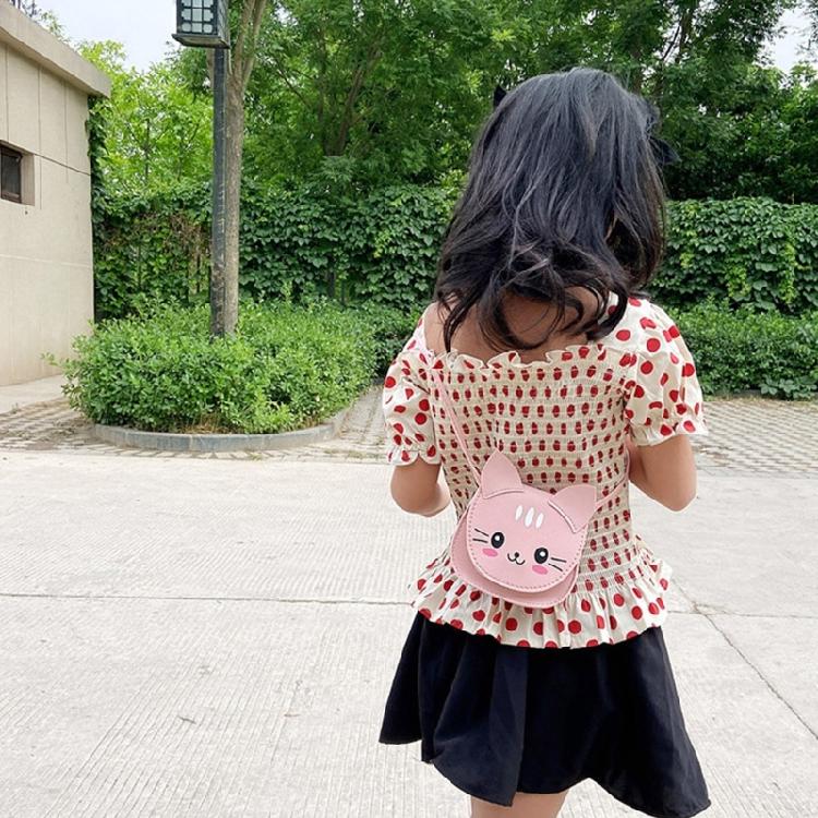Unique Cats Pattern Shoulder Bag For Children Compact Size Adjustable Strap Crossbody Bags Girls Fashionable Mini Purse