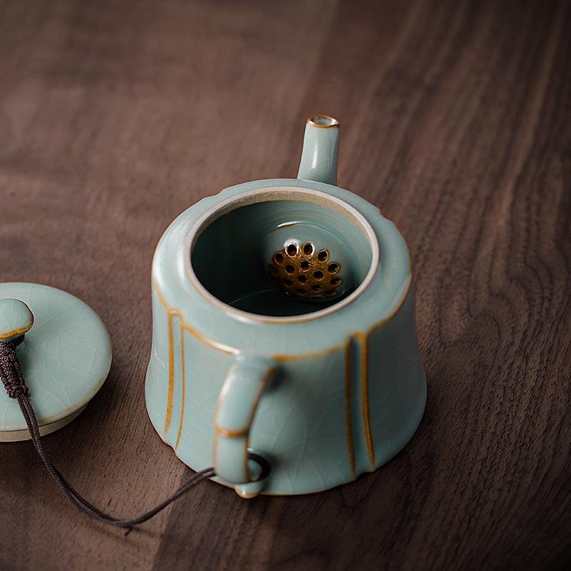 High quality Chinese style Tianqing Ru Kiln teapot ceramics Kung Fu tea tool
