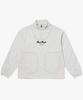 Goalstudio Woven Patch Terry Fleece Quarter Zip-Up-Melange Gray