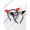 Vintage Halloween Bat Wing Headband - Elegant Lace Design in Black and Red, Suitable for Halloween Costumes, Role Play, Party Accessories