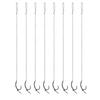 European Lure Straight Needle Feeder Rig Carp Fishing Hook with Barbs Durable Anti-rust Alloy Copper Hooks for Freshwater Saltwater Bait 12#(8pcs)