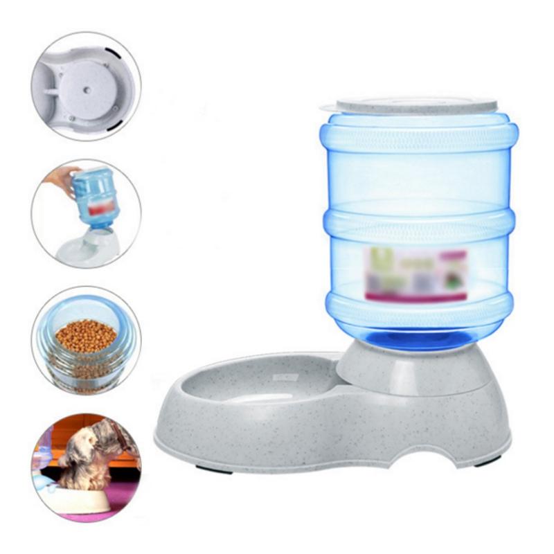 3.8L Automatic Dog Cat Feeding Bowls Pet Food Bowl Dog Water Dispenser Pet Waterer Feeder Bowl Large Capacity Cat Water Fountain