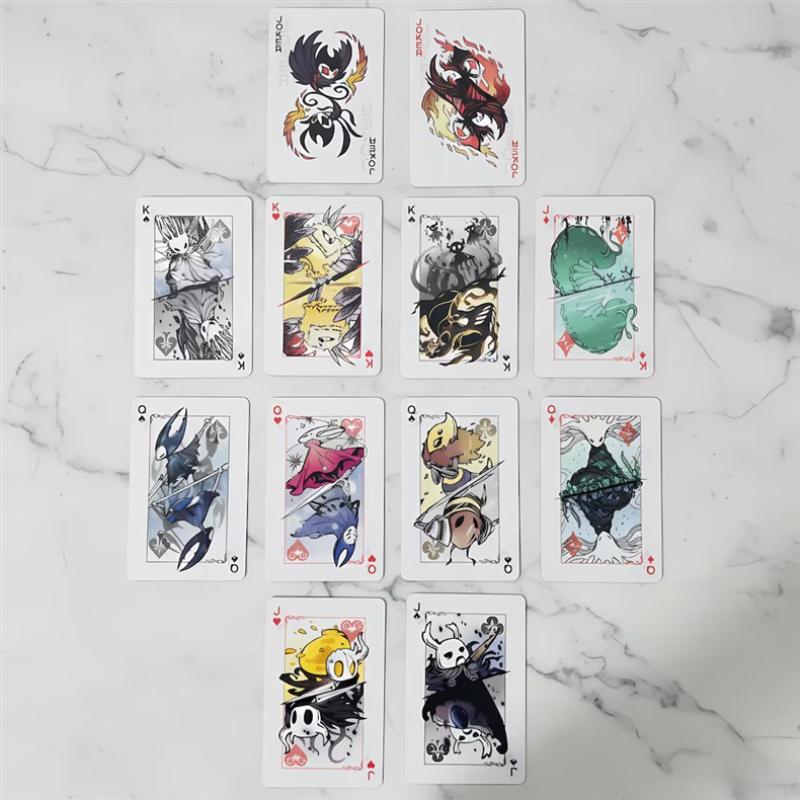 Hollow Knight Schwarz Weiß Spielkarte Kartenspiel Kartengruppe Sammlerset Für Partyspiele Kartentricks Und Magie