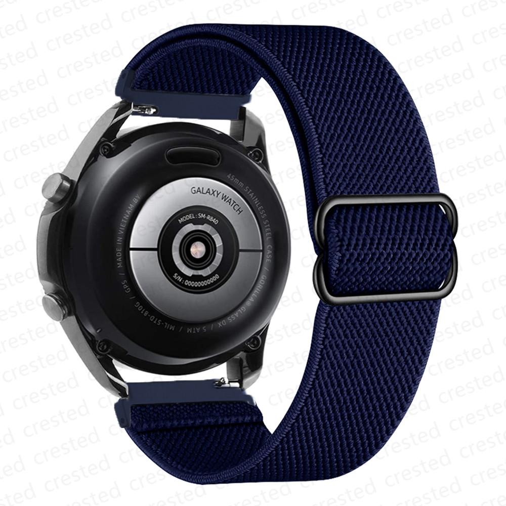 20mm/22mm Armband für Samsung Galaxy Watch 7/FE/6/5/pro/4 44mm 40mm/classic 3/Active 2/46mm Verstellbares Elastisches Nylon Armband