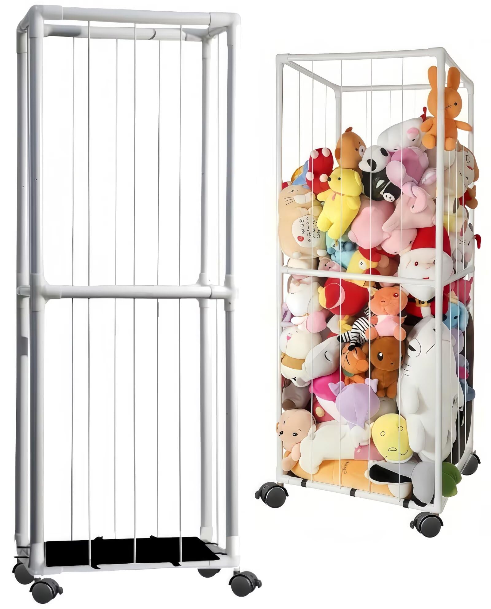 

TUIYIDUO Plush Toy Storage Net with Rotating Storage Stuffed Toy Large Capacity Display Display Body Pillow DIY Doll Display Toy Room Japanese белый