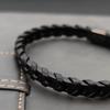 Simple New Style Men's Leather Bracelet Black/Blue/Brown Stainless Steel Buckle Valentine's Day Charm Bangle Gift Jewelry