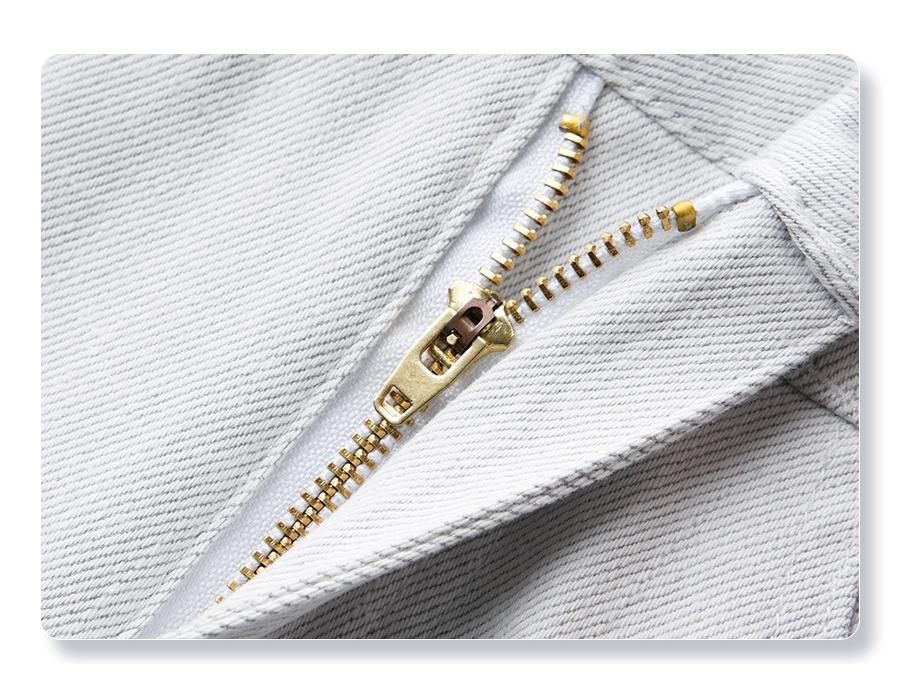 Women's White 2025 Spring/Fall High Street Wide-Leg Slimming Jeans