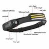 Motion Sensor LED Headlamp High Brightness Multiple Lighting Modes Waterproof USB Rechargeable Headlight LED Torch