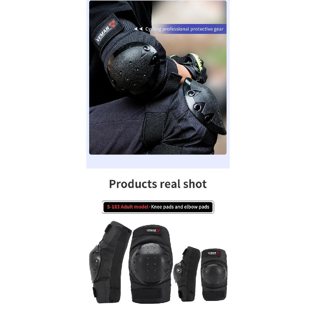 Anti Fall Motorcycle Armor Set Knee Elbow Pads Off Road Short Style 4Pcs Protective Riding Gear For Men Women Motocross