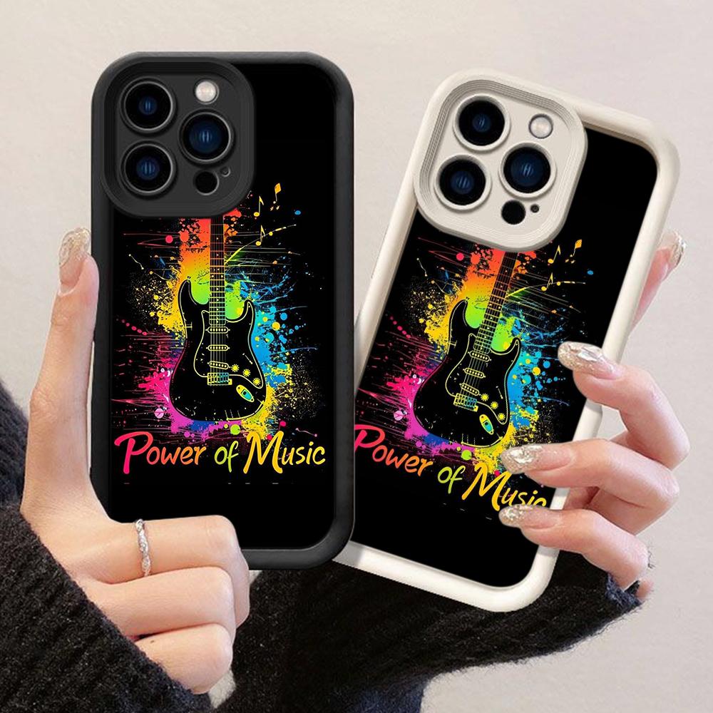 JT432 Power of Music for iPhone 17 16 15 14 13 Pro Max Samsung S26 S25 Ultra A17 A07 A56 A16 Xiaomi 15T Redmi 15c Note 14 13 Soft Case