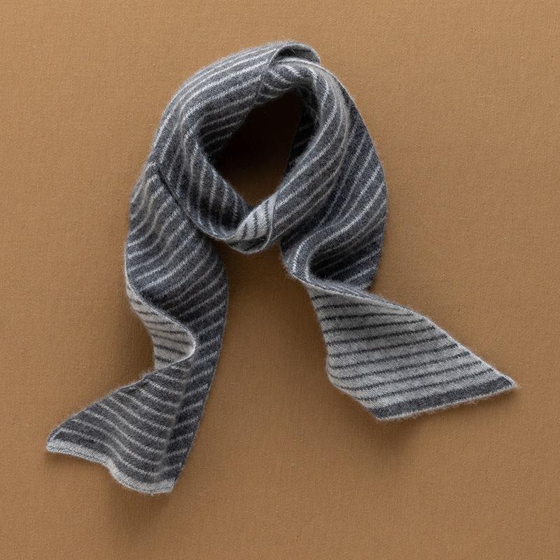 Women s 100% Pure Cashmere Knitted Twill Scarf - Retro Style for Spring  Autumn