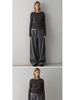 Sister Teng Autumn/Winter High-Waist Wide-Leg Pants - Lazy Style Casual Curved Fit for Women