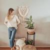 Nodic Cotton Woven Bohemian Wall Decoration Tapestry With Tassel Wall Accents Handmade Scandinavian Hanging Bedroom Home Decor