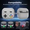 AHASTYLE PT-DD11 For Samsung Galaxy Buds3 Pro Silicone Case Game Console Design Split Protective Cover with Carabiner/Strap