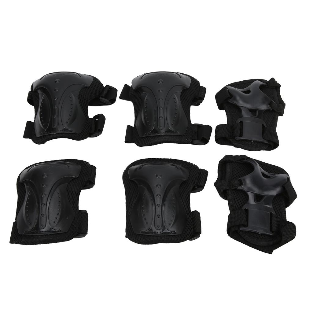 6pcs Set Adults Skateboard Protective Gear Kit Knee Pads Elbow Pads Wrist Guards Set