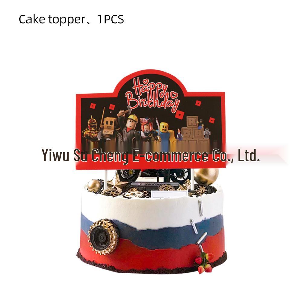 Roblox Party Supplies: Virtual World Game Decorations - Plates, Cups, Hats, Napkins, Banner