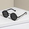 Round Sunglasses Black Finish ND Filters Polarized Lenses UV Protection Clarity Glasses Fashion Accessories