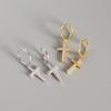 Classic Cross Micro Set Diamond Earrings - Women's Ear Clasp Zirconia Earrings - Versatile and Elegant Earrings