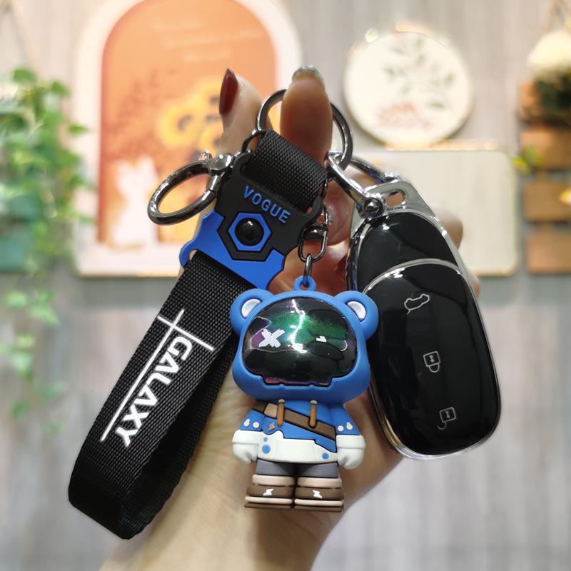 Unisex High-End Key Case: Custom L9 Car Remote Control Protective Shell with Keychain