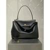 Commuter Versatile Tote Bag+women's Top Layer Leather Armpit Bag Silver Milk Cow Leather Single Shoulder Carrying Crossbody Bag