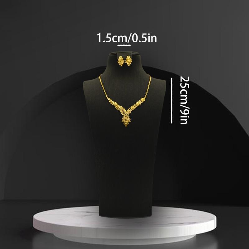 Akcesoria Styl Kolczyki Naszyjnik Zestaw Damski Mosiądz Pozłacany Zestaw Naszyjnik Kolczyki Biżuteria Modowa