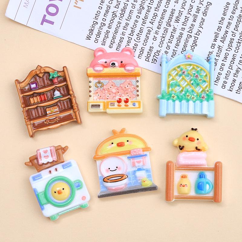 Cartoon DIY Cute Cream Glue Hair Clip & Shoe Charms - Small Chick Home Ornaments Resin Accessories