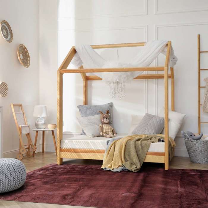 Tapis salon imitation fourrure extra-doux marron 160x220