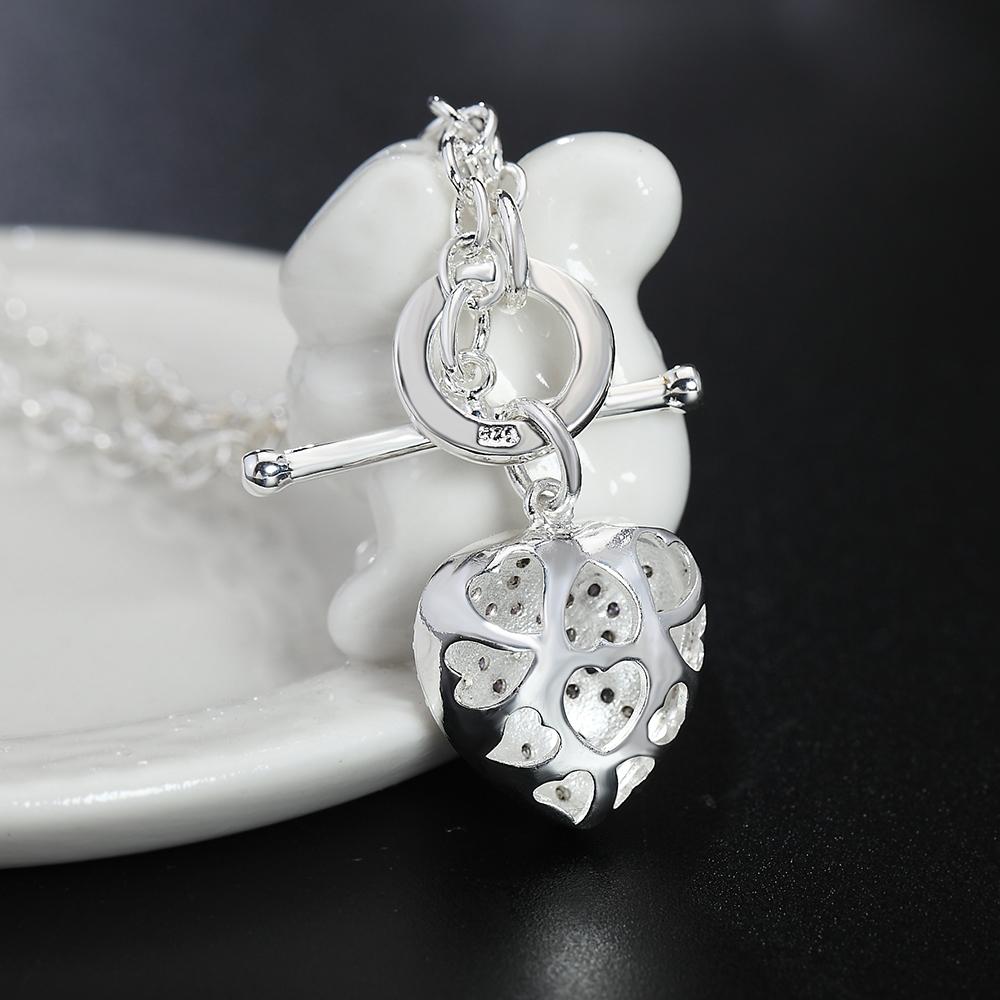 925 Sterling Silver AAA Zircon TO Chain Necklace Wedding Fashion Jewelry