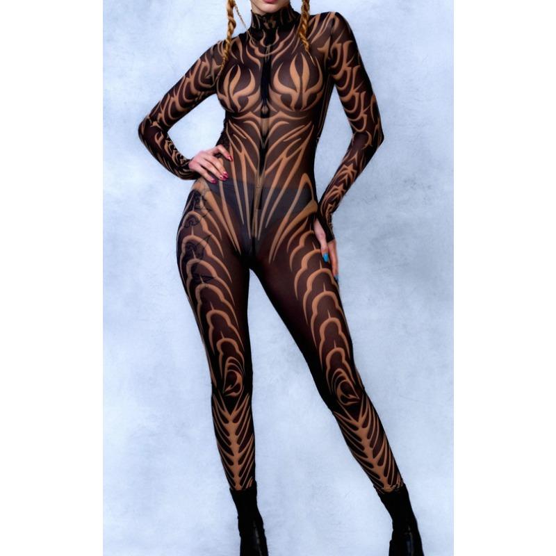 Unisex Cyber Punk 3D Digital Printing Halloween Party Role Play Outfit Women Men Cosplay Costume Carnival Jumpsuit